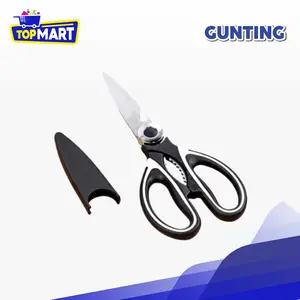 TOPMART - Gunting Dapur Jumbo Multifungsi - Pemotong Tulang Ayam/Ikan, Sayur & Buah, Baja Anti Karat