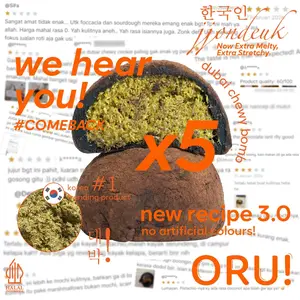 [PROMO GEDE GEDEAN] [PAKET ISI 5 LEBIH HEMAT] HALAL DUBAI CHEWY COOKIE/ KOREAN JJONDEUK DUBAI PISTACHIO / RICH HAZELNUT BELGIUM CHOCOLATE- ORU Indonesia Sari