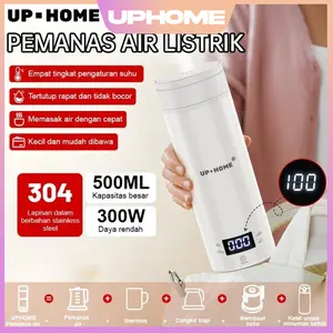 UPHOME Pemanas Air Listrik Electric 500Ml untuk  Minuman / Electric Thermos LED Display Stainless Steel 304 Daya Rendah 300W