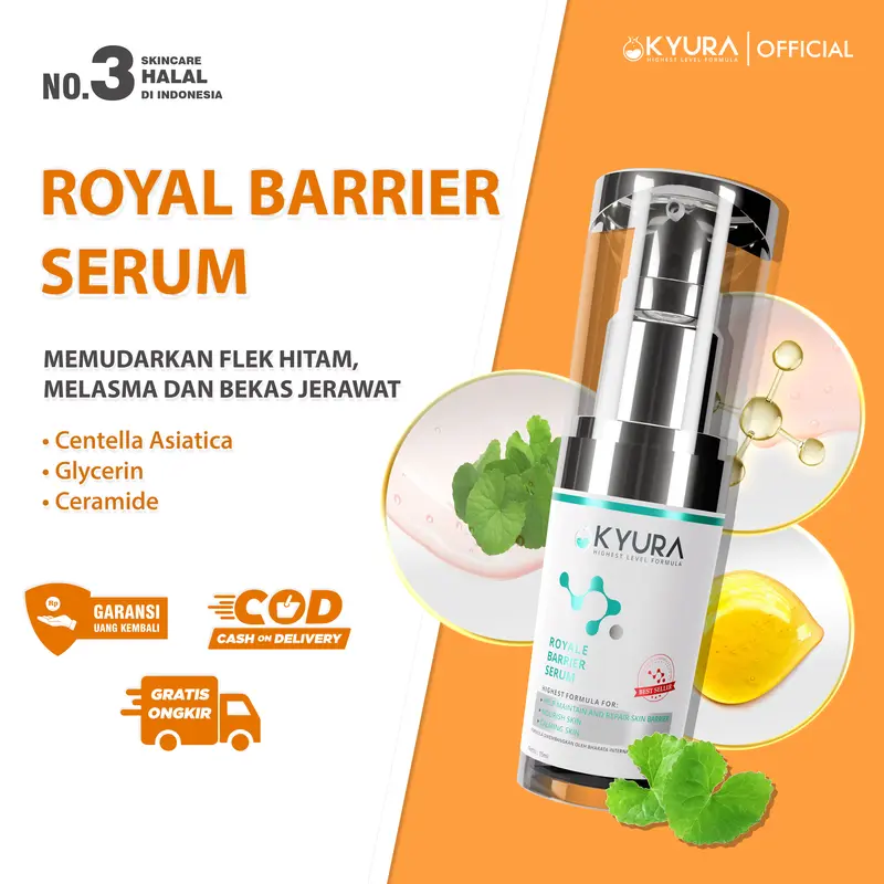 Kyura Royale Barrier Serum Mencerahkan Wajah Kusam & Perbaiki Skin Barrier 0