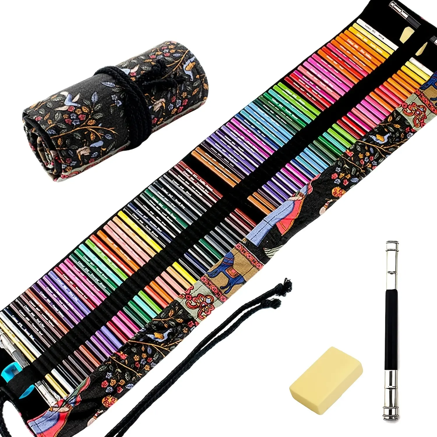 72 Pcs High Quality Oily Colored Pencil Set Drawing Sketch Graffiti Vibrant Color Pencil With Pen Curtain Portable Packaging