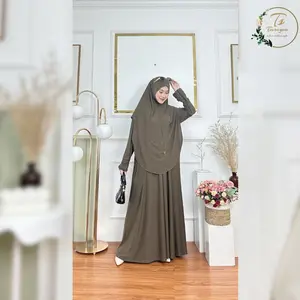 Tsurayaa Salwa -  Rivandra Set Syar'i - Gamis Jersey Premium - Baju Daily Muslim Dress - Gamis set