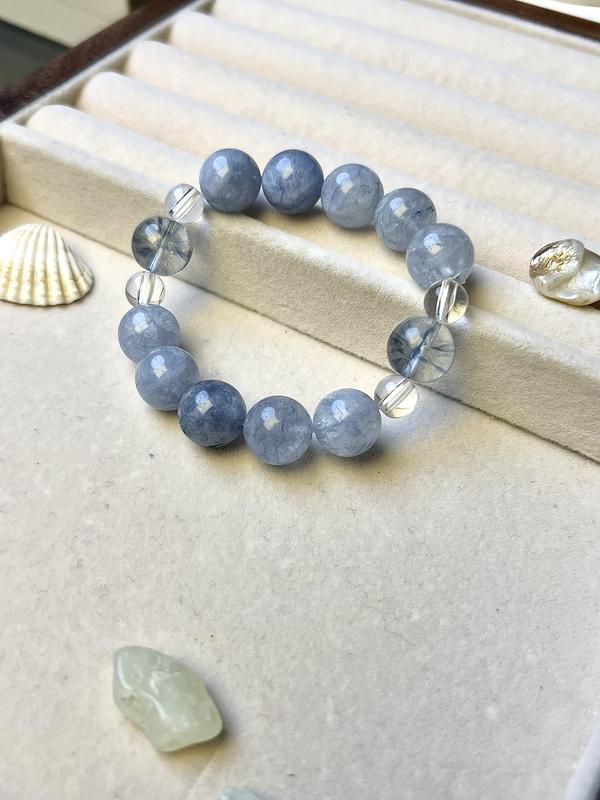 "Ocean Whisper"Minimalist Chic Blue Crystal Bracelet - Effortless Style 0