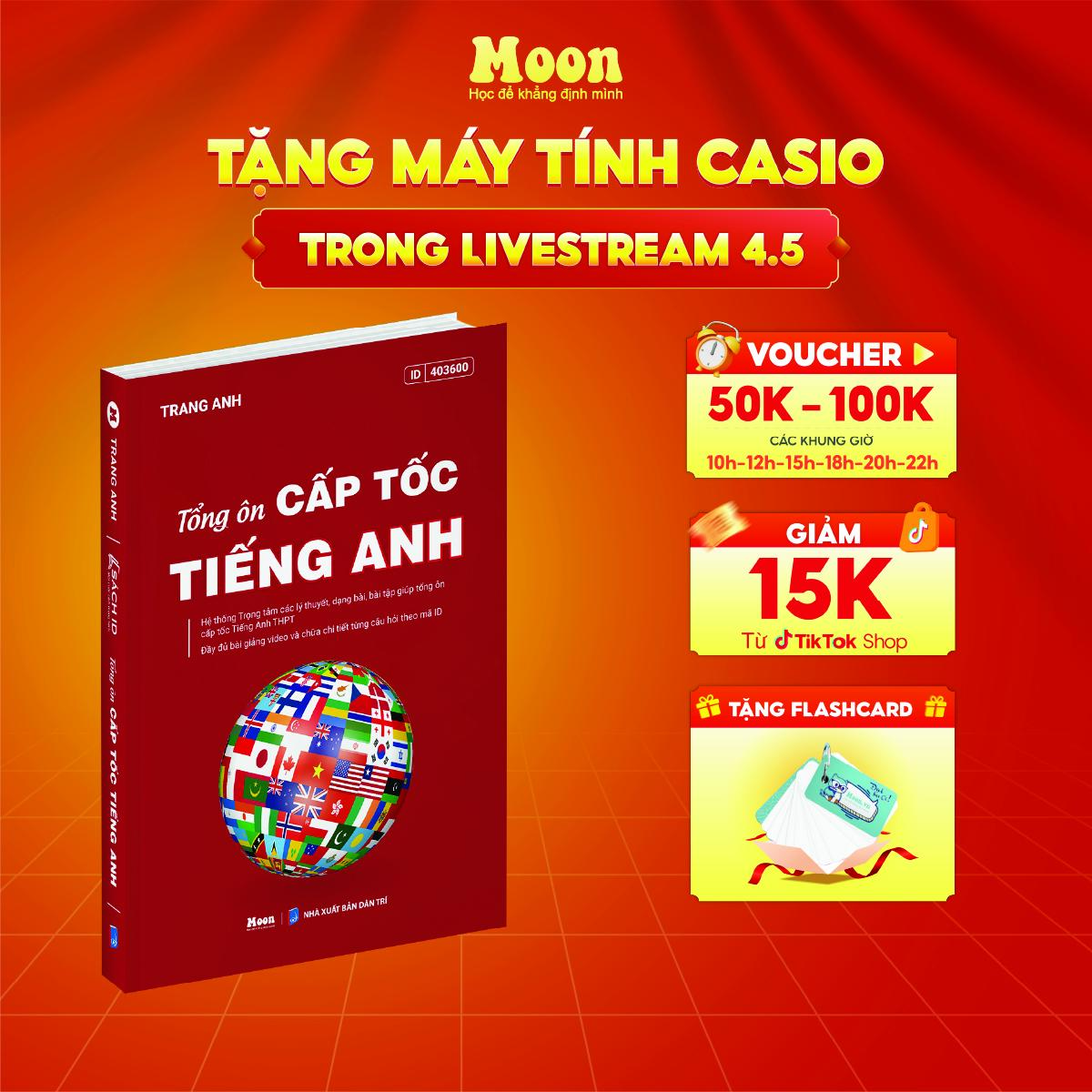 Sách tổng ôn cấp tốc tiếng anh cô Trang Anh