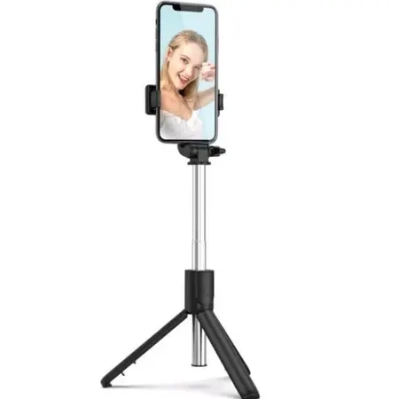 Tongsis Tripod R1 Bluetooth Remote Shutter 3 in1 Mini Tongkat Narsis Monopod Remot Wireless 4