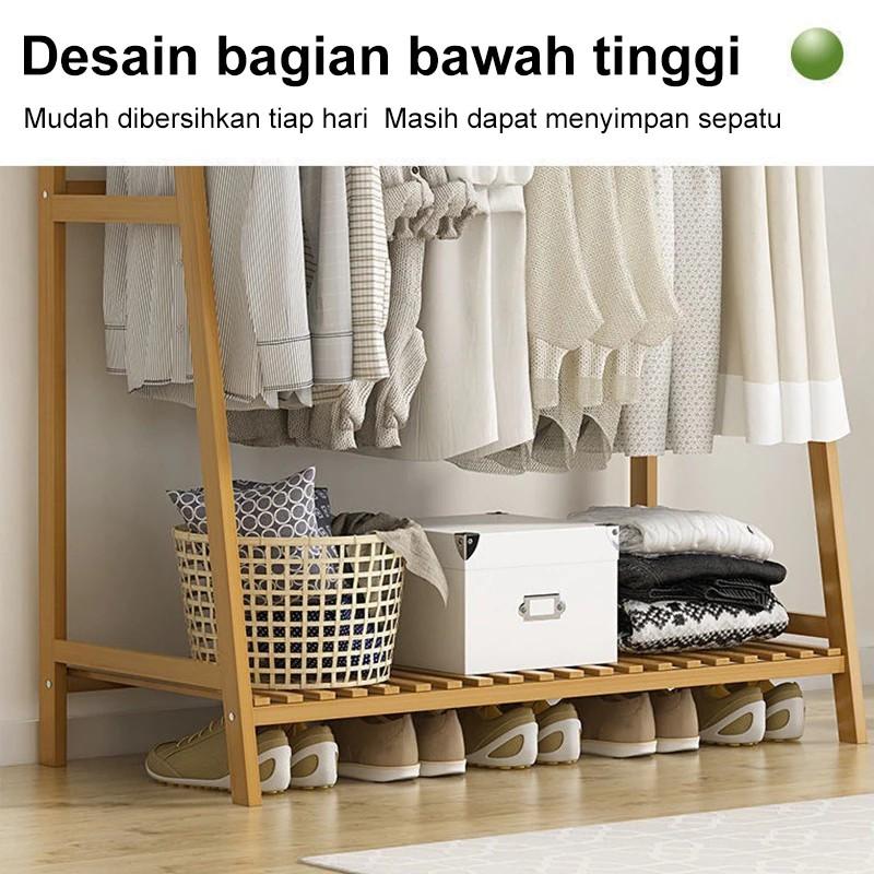 E-TIFE Rak Gantungan Baju / Rak Baju / Rak Pakaian / Gantungan Baju Berdiri / Rak Baju Celana / Rak Susun 3