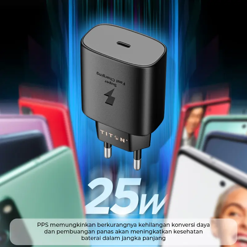 Titon Gen2 25W Kepala Charger Type C PD QC PPS Super Fast Charging Adaptor USB-C 4
