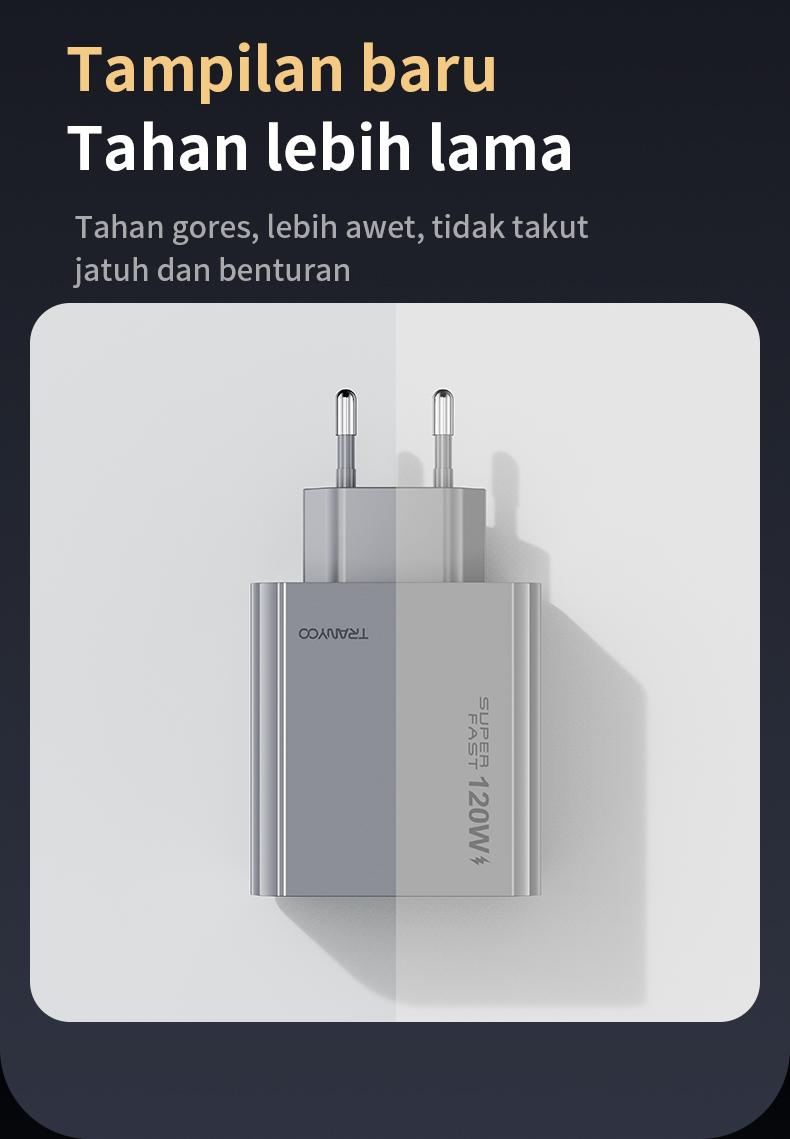 TRANYOO Charger HP GaN 120W Kabel Data Type-C Adaptor untuk Handphones Quick Charger Fast Charging PPS Support Cocok untuk Vivo OPPO Xiaomi HUAWEI realme iPhone Honor POCO Samsung Super Fast Charging Kompatibel Semua Merek Charger Data Cable Set T-EU8C TRANYOO Charger HP GaN 120W Kabel Data Type-C Adaptor untuk Handphones Quick Charger Fast Charging PPS Support Cocok untuk Vivo OPPO Xiaomi HUAWEI realme iPhone Honor POCO Samsung Super Fast Charging Kompatibel Semua Merek Charger Data Cable Set T-EU8C