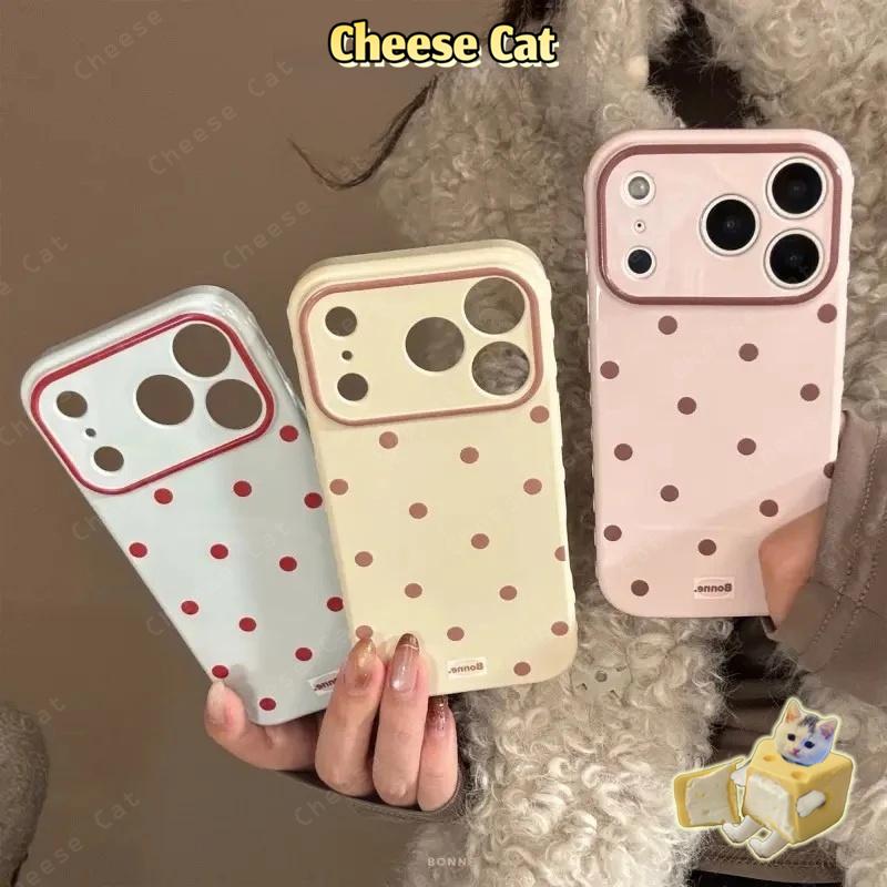 Ốp điện thoại iPhone thiết kế chấm bi phong cách Hàn Quốc tối giản cho iPhone…