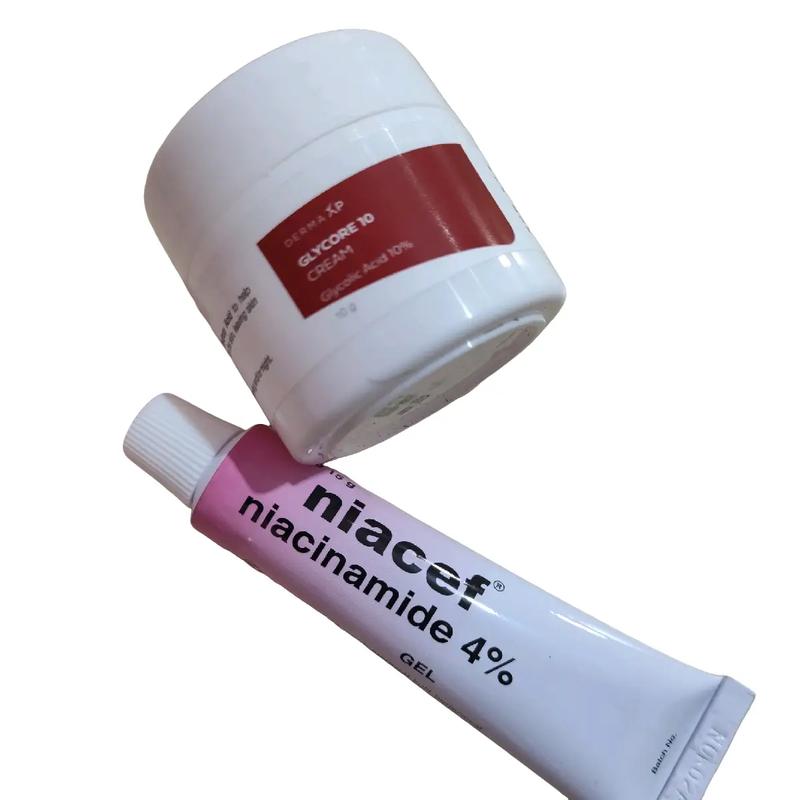 paket Glycore 10 + niacef cream untuk mengurangi flek pada wajah 0