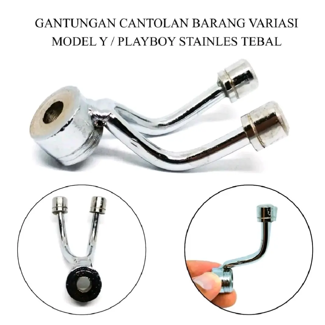 Gantungan barang motor Playboy Besi full padat stainless CHROME Universal Motor Motorcycle