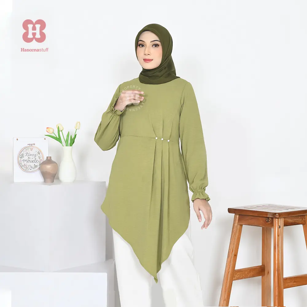 Haseena - Zarra Tunik Premium / Baju Atasan Wanita Simple Panjang Shakila Rempel