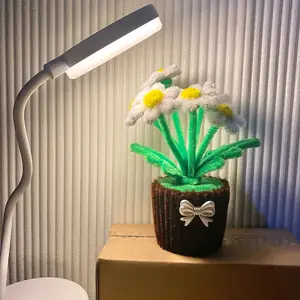 MINIGIFT Bunga pot kawat bulu | Bunga Daisy kawat bulu | Ide hadiah ulang tahun | Hadiah untuk cewe | Hiasan meja | Pipe cleaner | Bunga hiasan | gift ideas | Hiasan dasbord mobil | Hadiah kenang-kenangan Kado sempro