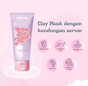 CHIERRA CLAY MASK PINK GLOW, MASKER MENCERAHKAN KULIT ORIGINAL BPOM