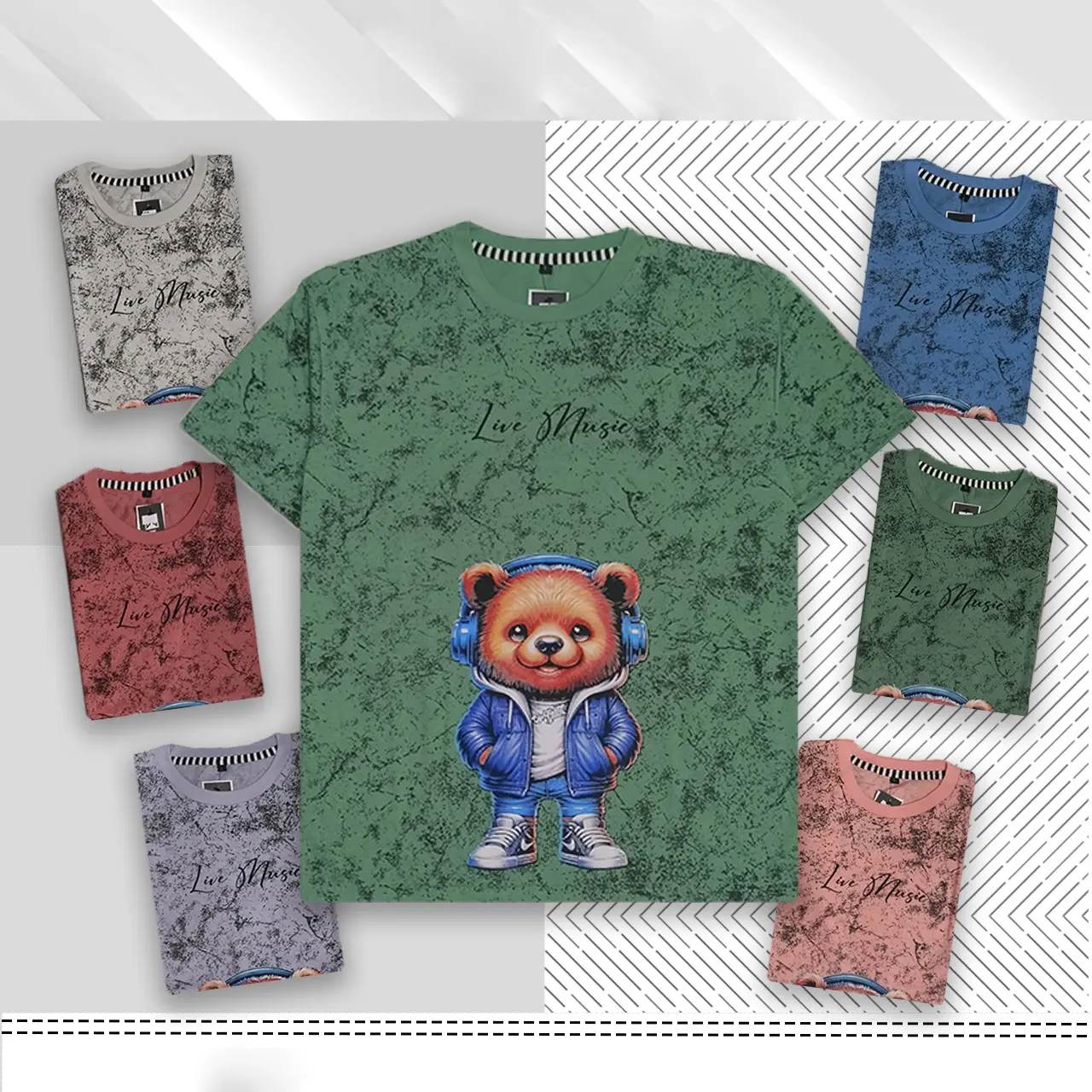 Tshirt Warna Banyak Lengan Pendek untuk Wanita dari Katun Dewasa Santai Nyaman Tangan