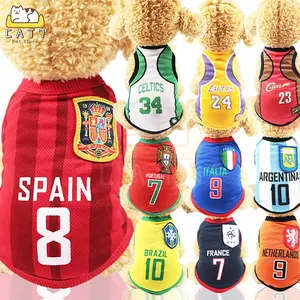 Baju Kucing Anjing Kelinci Lucu Murah Motif Model Sepak Bola Basket Rompi Bahan Katun Baju Sports Kucing Anjing Aksesoris Hewan