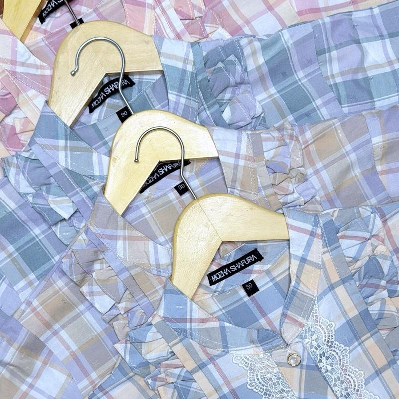 MOZHASHAFURA. Cloth - KIARA DRESS Bahan Katun Kotak Triset Doby Halus Lembut Gamis Muslim Basic Casual Kancing Busui Wudhu Friendly Variasi Renda Bordir Mewah 9