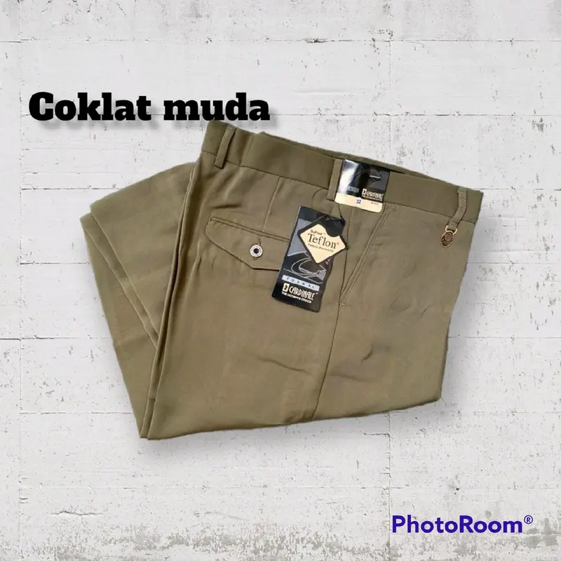 Celana formal pria standar kerja hitam dan warna 27-38 Kantor Slimfit Panjang Katun Casual 8