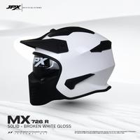 Gambar Helm Full Face Modular Pria Wanita Harian Motor Standar SNI DOT ECE JPX MX-726R NEW Solid - Silver - Black Metallic/silver, L dari JPX HELMET Kab. Tangerang 4 Tokopedia