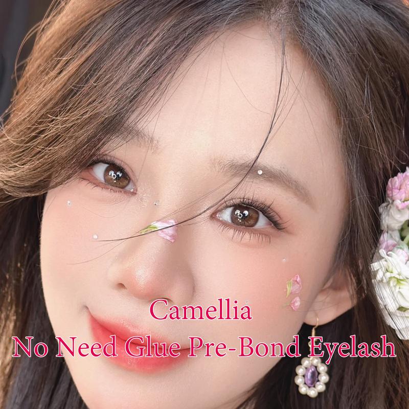 Product Introduction of FindLove Camellia Glue Free Eyelash Pre-Bond Technology  No Glue Needed  DIY Eyelash  1-Step Press On Lashes Self Adhesive Reusable Natural Segmented  Long Lasting  Eyelash Extensions gluefree lashes Cosmetic free Tweezer  Self-Adhesive C Curl Lashes 37