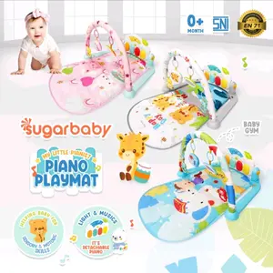 Sugarbaby My Little Pianist Piano Playmat | Bsby Gym | Karpet Mainan Anak Bayi | Playgym Baby Blue Pink Grey