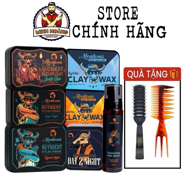   BẢN MỚI  Sáp vuốt tóc Menitems Clay Gentle Blue Pomade Tropical Wind Perfect Night Day 2 Night hàng chính hãng giữ nếp tốt. Gel vuốt tóc Chăm Sóc Tóc Đường xịt phồng nữ 