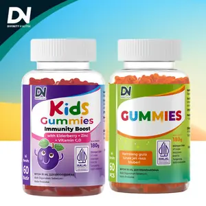 【BELI 1 GRATIS 1】Imunitas + Pro Vision Gummy Anak | Elderberry, Zinc, Vitamin C, Lutein & Vit A |  120 Gummies| Rasa Blueberry & Strawberry | Vegan | Anak 4+ & Dewasa, COD | BPOM & Halal | Divinity Nutra