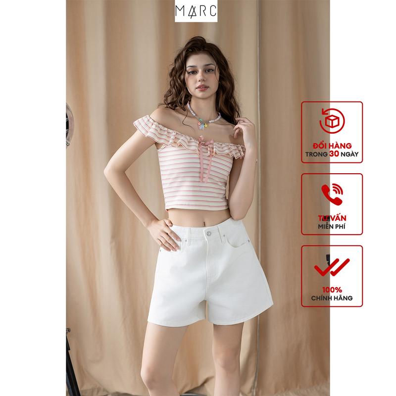 MARC FASHION - Quần short jean form basic 2 túi nữ FAQJ0419