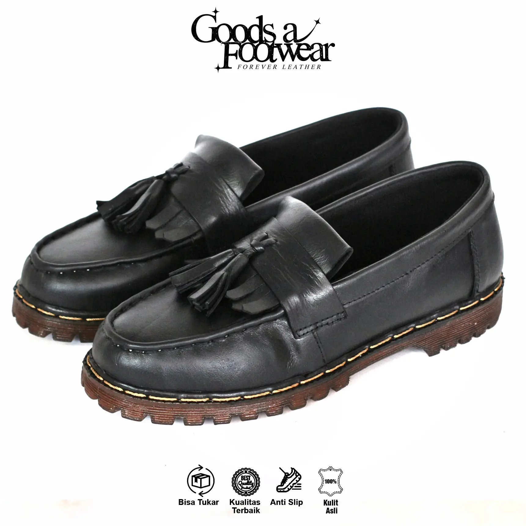 TAGMA - Sepatu Docmart Loafers Pria Formal Kulit Asli