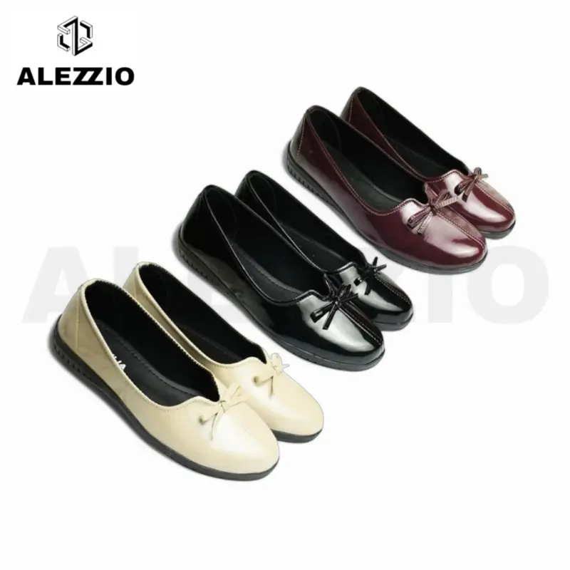 SEPATU WANITA FLATSHOES ALEXA SERIES ALEZZIO || SEPATU WANITA KEKINIAN Black BLT.02 0