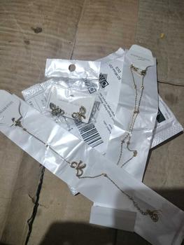 Product Review of 3pcs Stainless Steel Delicate Gold Color Bowknot Necklace Bracelet Earrings set For Women Bow Tie CHarm Unique Design Jewelry Party Gift from "**2 1