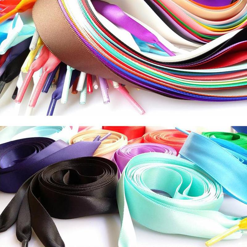 Guyi Shoes Dây giày bản rộng Nơ Dây buộc Dây giày Dải băng Organza Dây giày dẹt Giày thể thao