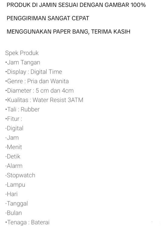 Product Introduction of Jam Tangan Anak Pria dan Wanita Quicksilver Digital Anti Air Strap Rubber Fashion Terkini Jam Tangan (Quicksilver) Cod 1