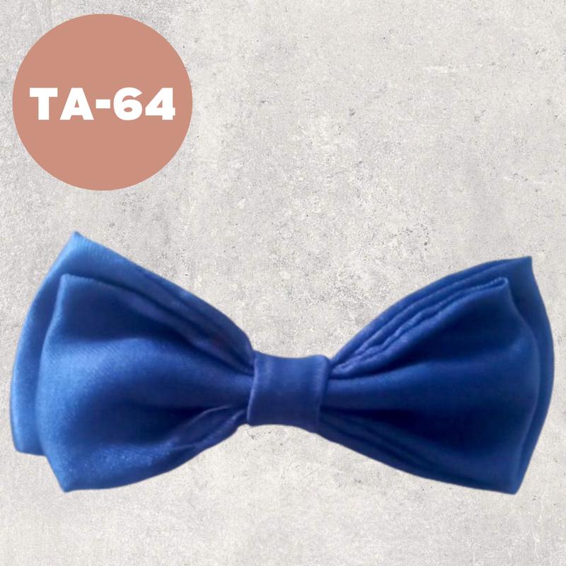 Blue Electric Plain Bow Tie, Classic Bowtie for Men Formal Attire Accessories, Gift for Men Birthday Anniversary 2
