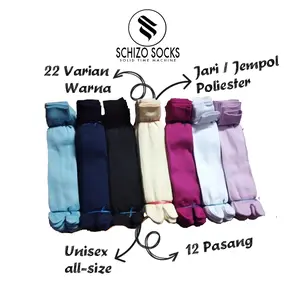 Kaos Kaki Jari Jempol Polos Varian Warna Lusinan Muslim Panjang Dewasa