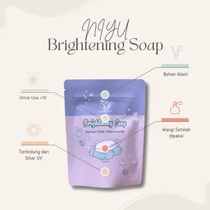 DNA SALMON ANTI BAKTERI NIYU BEAUTY BRIGHTENING SOAP - Sabun Pencerah | Sabun Pemutih | Sabun Jerawat | Kojic | Bromen | BPOM Halal