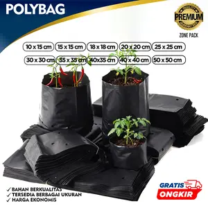 Plastik Pot Polybag Tanaman Tebal | Polibag Ukuran Kecil Sedang Besar | Plastik Polibek Tanaman 500 gr 200 gr