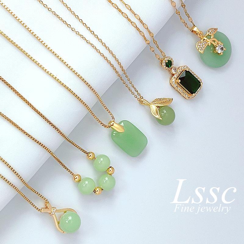 LSSC dây chuyền của sơ titan không rỉ sang chảnh phụ kiện nữ đẹp women dâychuyền hạtbồđề