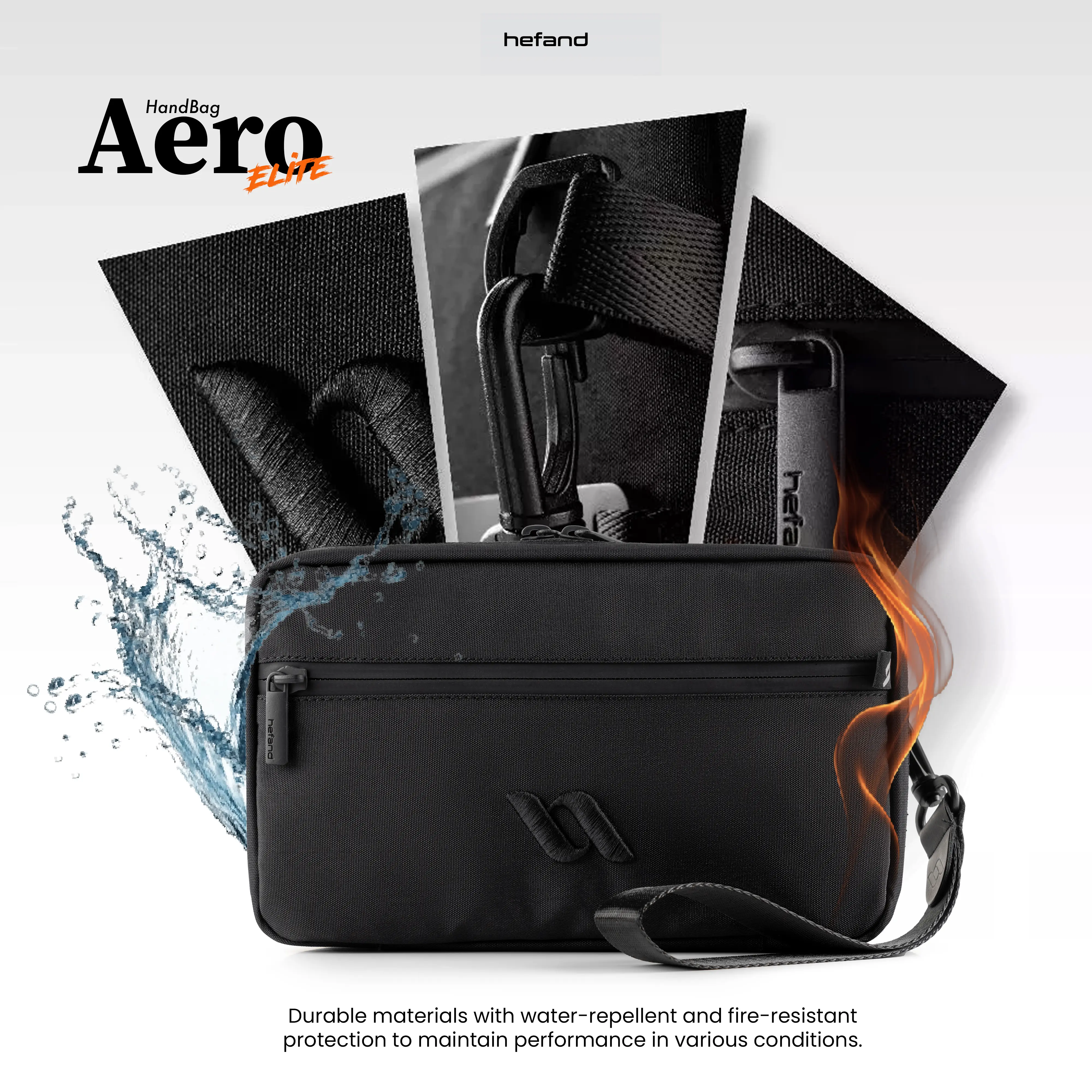 Hefand - Handbag Pria Aero Elite Tas Selempang Pria Clucth Bag Tas Tangan Pria Hand Bag Tas Slempang Cowok Kulit Waterproof
