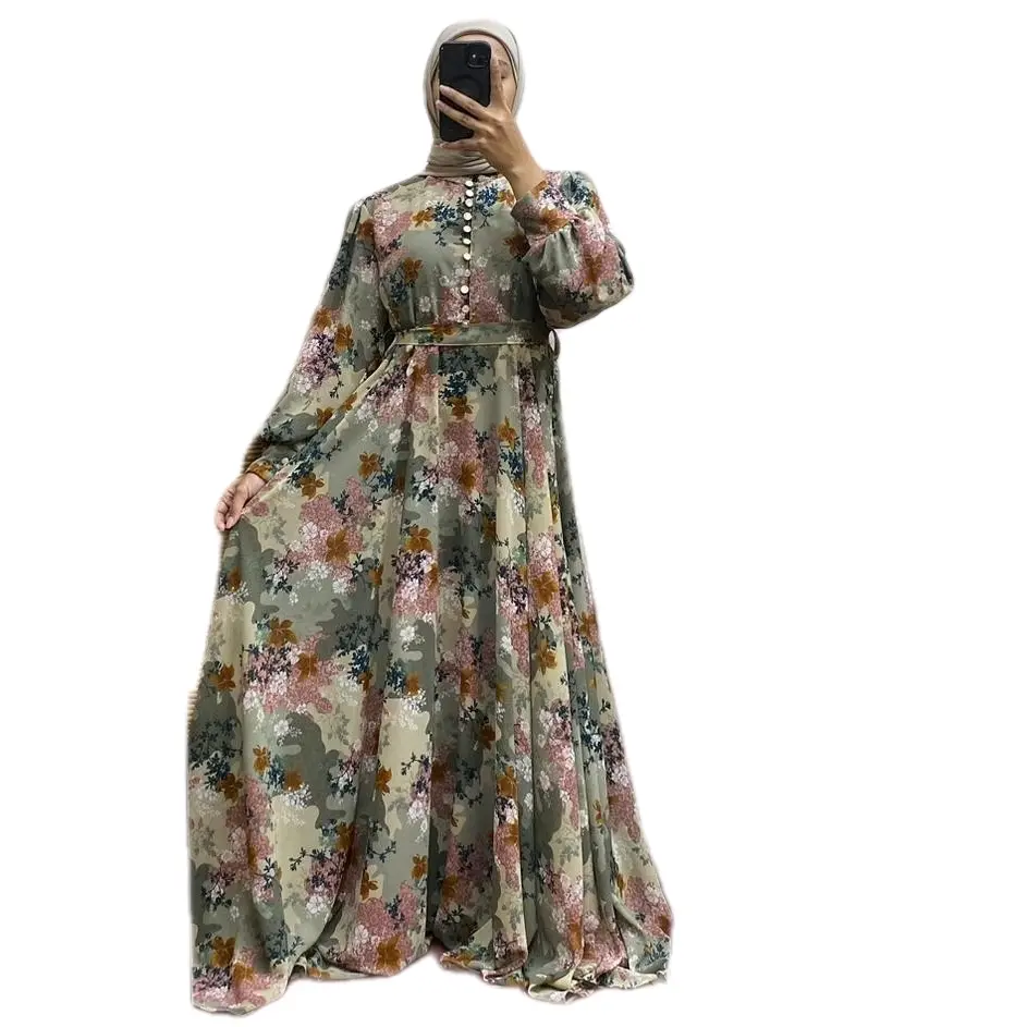 Anna Design-Gamis SORAYA Ceruty Armany Motif Print Mewah Muslim