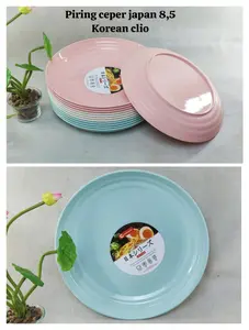 3-6 Pcs Piring Ceper Ulir 8.5inch Gandum Piring Makan Glosy Piring Saji Food grade Kitchenware