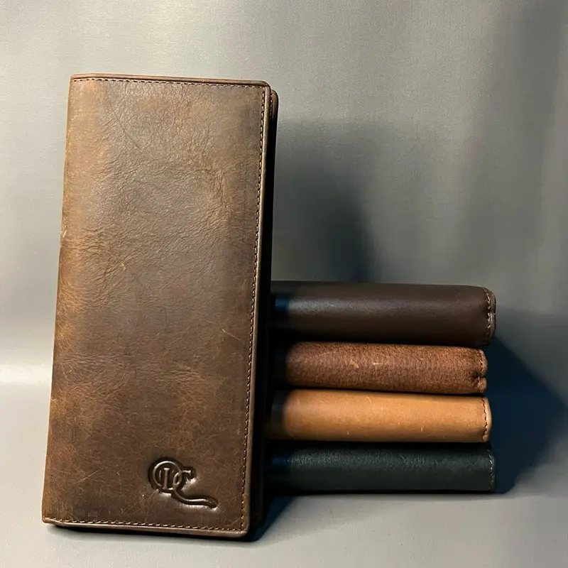 [DW 238 CH] Dompet Panjang Kulit Sapi Asli dengan Slot Kartu dan Uang untuk Pria/wanita Cowok