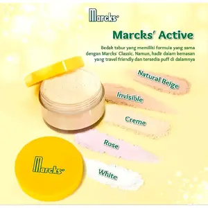 Marcks Active Bedak Tabur 20 gr - Dengan Puff Travel Friendly