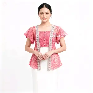 alnika outer kebaya kutubatu, lace outer lengan pendek