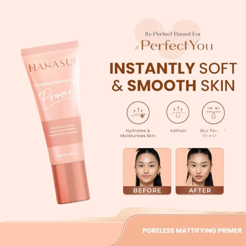 Hanasui Poreless Mattifying  Base Make Up Tahan Lama 0