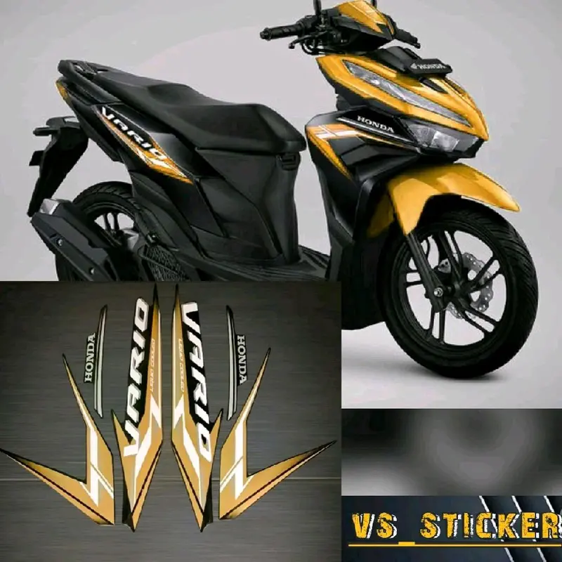 STRIPING LIST STANDART MOTOR HONDA VARIO 125 NEW 2024 MERAH HITAM BIRU STABILO Motorcycle Aksesoris 2