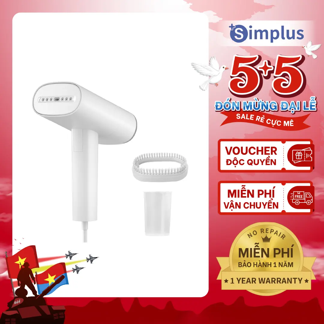 SimplusVN Bàn ủi hơi nước cầm tay dung tích 170ml GTJH017, công suất cao 1200W, không kén vải, nhỏ gọn tiện lợi dễ dàng mang theo du lịch, Bảo Hành 1 Năm Chỉ Đổi Không Sửa