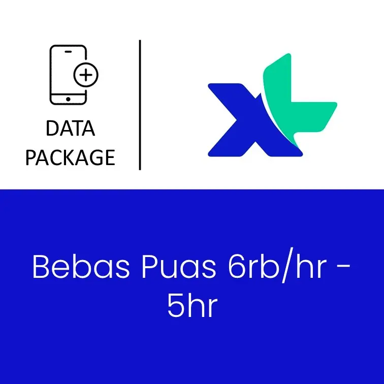 Paket Mobile Data XL - Bebas Puas 6rb/hr - 5hr