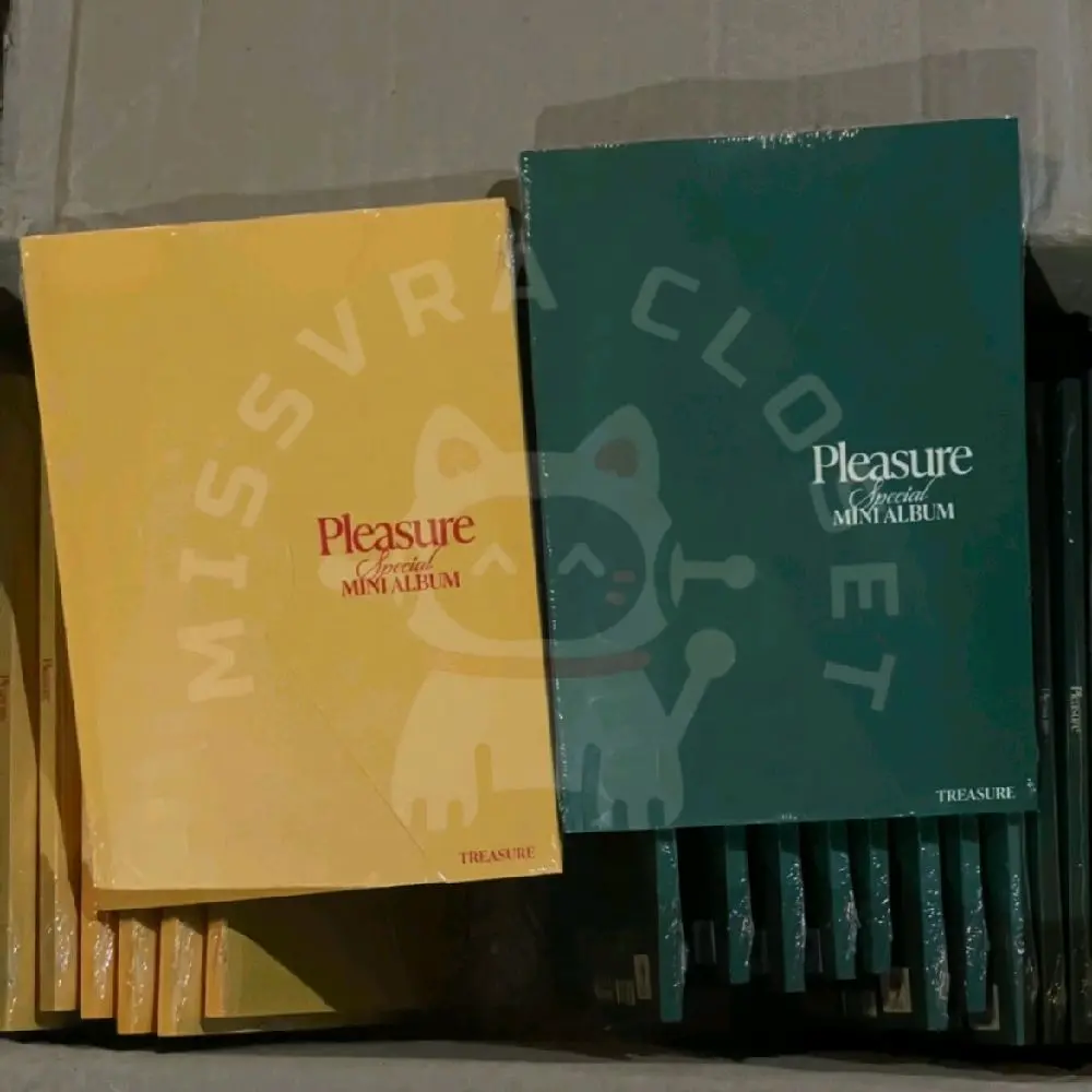 [READY STOCK] TREASURE MINI ALBUM PLEASURE PHOTOBOOK YELLOW GREEN DIGIPACK BLUE OFFICIAL SEALED TANPA POB WEB (baca deskripsi)