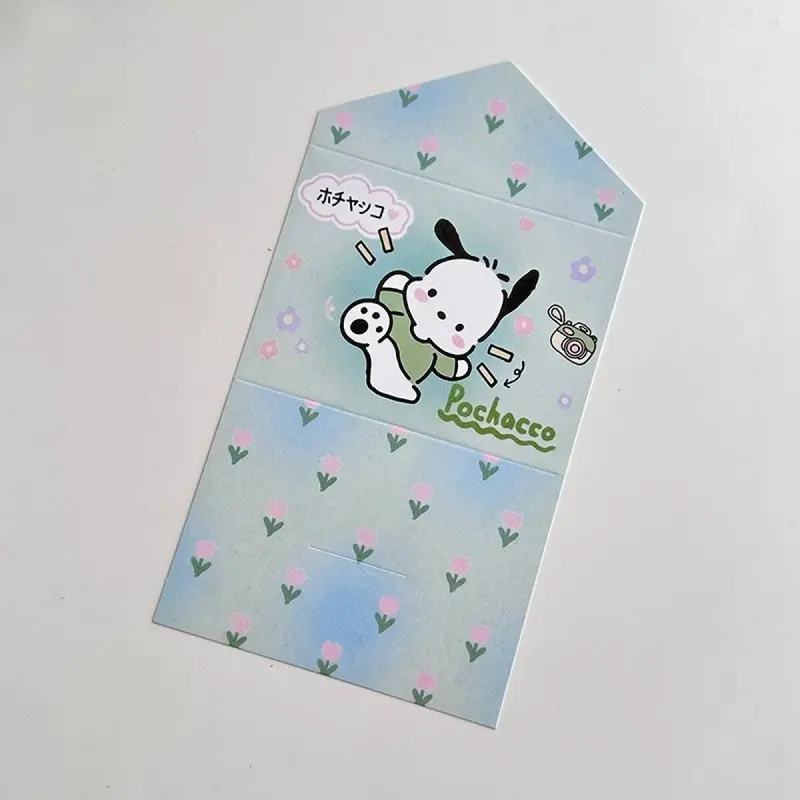 Kartu Sanrio Hellokitty/ Kuromi /Cinnamoroll lucu untuk kartu Lipat Dilipat Birtday Cards Gift 1 PCS Kertas 4